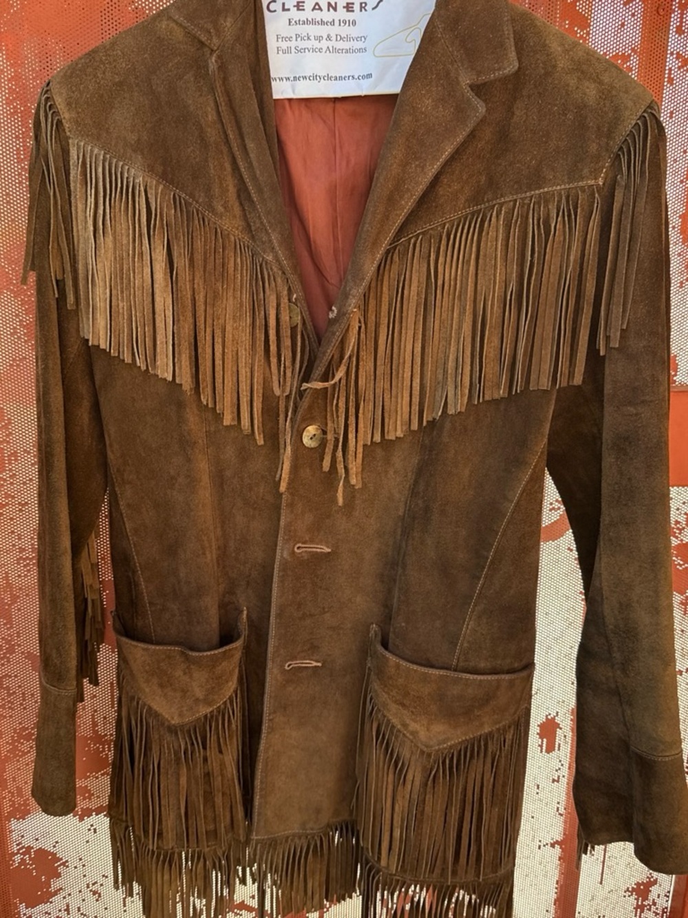 Ralph Lauren Brown Suede Fringe Western Jacket